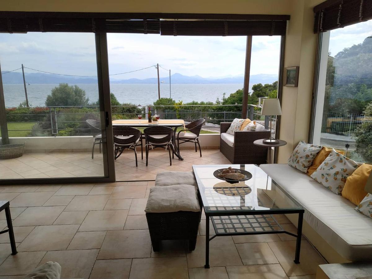 Villa Beautiful House By The Sea,Loutraki Skaloma. Exterior foto